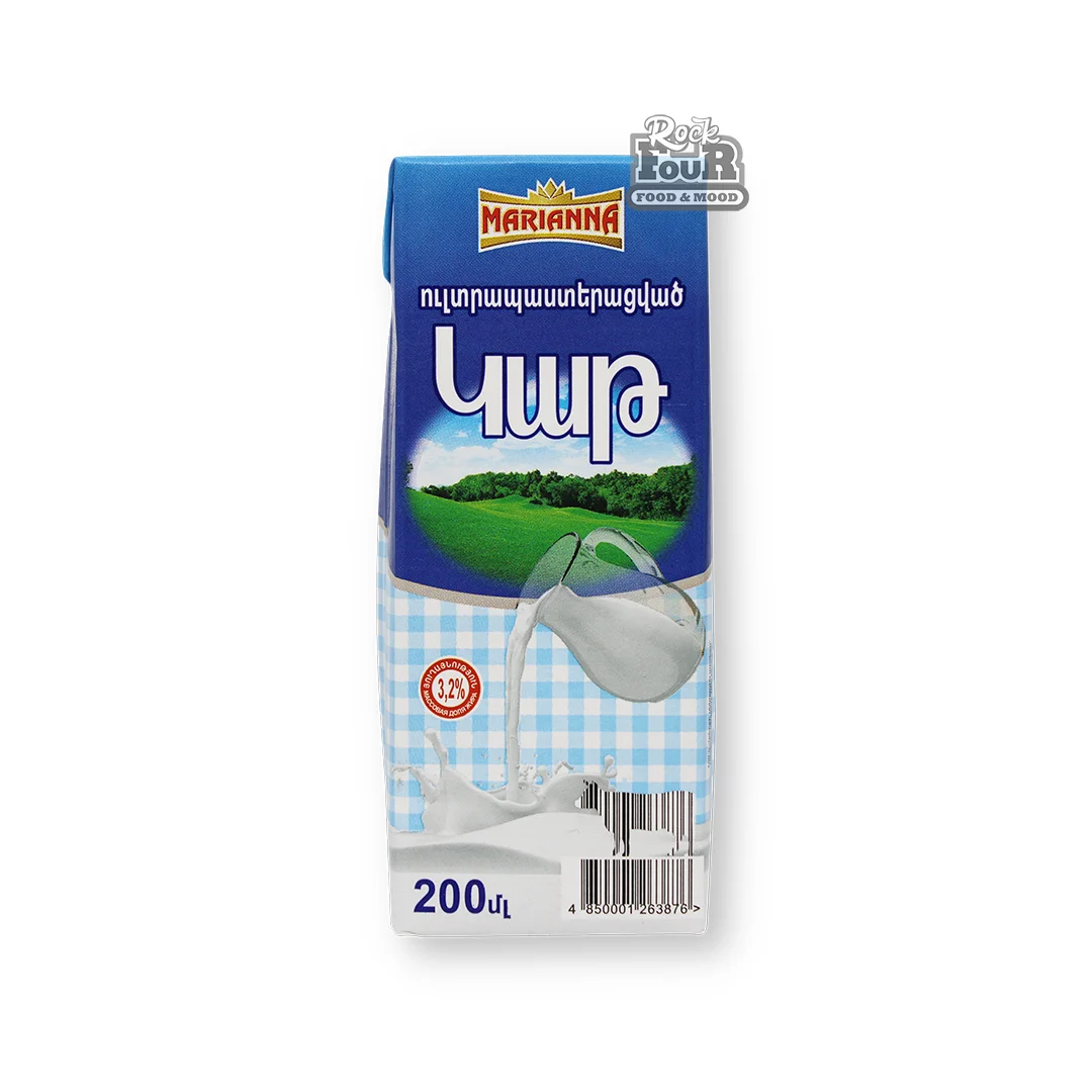 UHT milk "Marianna" 3.2% 200ml
